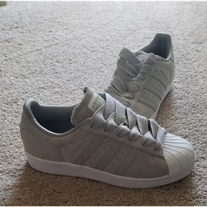 Adidas Light Grey Suede Shell Toes